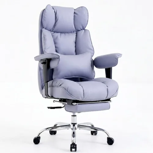 Miniatura 9 de Efomao Silla de oficina grande y alta de 400 libras, silla de escritorio reclinable resistente con reposapiés, silla ejecutiva de piel sintética