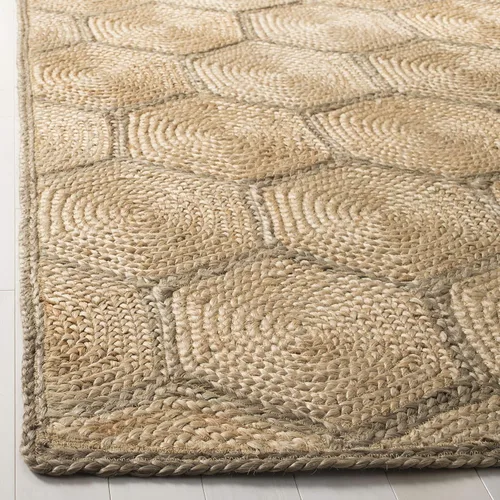Miniatura 3 de SAFAVIEH Natural Fiber Collection - Alfombra decorativa, 2 x 3 pies, natural y gris, yute tejido de panal hecho a mano, ideal para zonas de alto