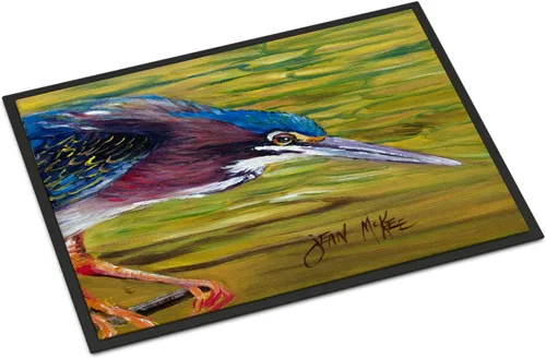 Miniatura 261 de Caroline's Treasures JMK1017JMAT - Tapete de caza de rana garza azul, 24 x 36 pulgadas, tapete para puerta delantera, interior y exterior