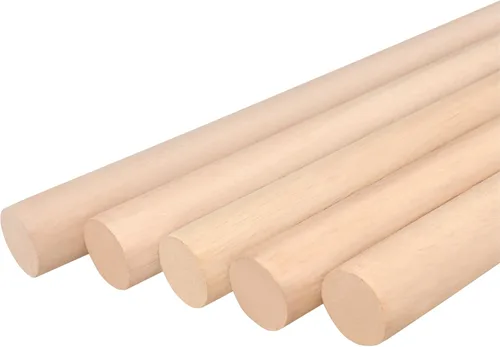 Miniatura 7 de Varillas de madera de 3/8 x 24 pulgadas, redondas, sin terminar, para manualidades, piruletas, soporte para pasteles, 50