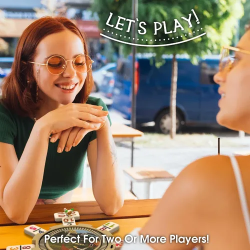 Miniatura 6 de Juego doble de domino de pie de pollo y tren mexicano de tamaño profesional y numeral 12