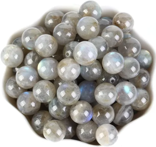100 cuentas redondas sueltas de labradorita natural de 0.236 pulgadas para hacer joyas, collares, pulseras
