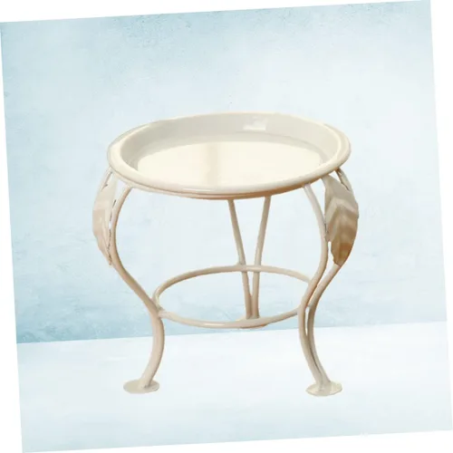 Miniatura 2 de Outanaya Soporte de metal blanco para plantas de interior, para exhibición de suculentas y decoración de balcón, soporte elevado resistente