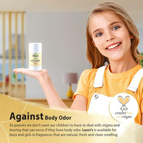 Miniatura 2 de Lucci's Childrens Grooming Supply Desodorante infantil para niñas y niños – Desodorante vegano y a base de plantas para niños – Natural sin OMG sin