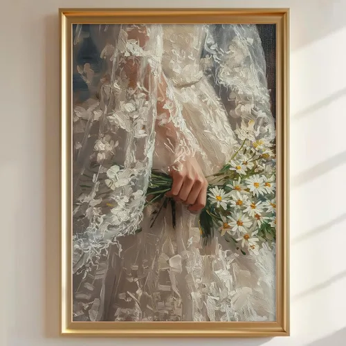 Miniatura 13 de Arte de pared de plumas abstractas, pintura de retrato de mujer, pósteres franceses vintage, pintura de mujeres victorianas, obra de arte de niña