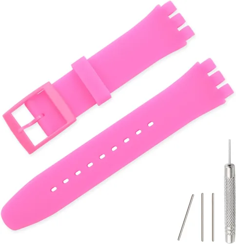 Miniatura 3 de Bandas de silicona para Swatch de 0.67 pulgadas, 0.79 pulgadas, 0.78 pulgadas, correas de reloj de repuesto ajustables impermeables, correas de Azul