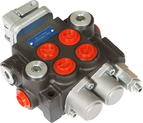 Miniatura 3 de Válvula hidráulica Válvula de control direccional hidráulica Válvula de doble efecto 2 carrete 11 GPM 3600 PSI Puertos SAE para tractores pequeños