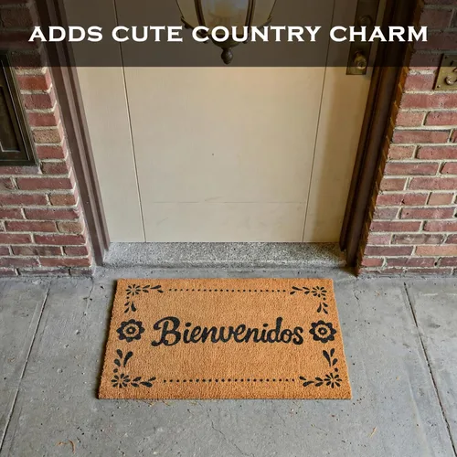 Miniatura 2 de MAINEVENT Bienvenidos - Felpudo de 30 x 17 pulgadas, tapete de puerta español, tapete mexicano, tapete de puerta de Apurale Que Se Meten Las Moscas