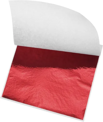 Miniatura 6 de MECCANIXITY Hoja de hoja dorada, papel de hoja negra, 3.3 x 3.1 pulgadas para decoración artística, esculturas, pintura, paquete de 100