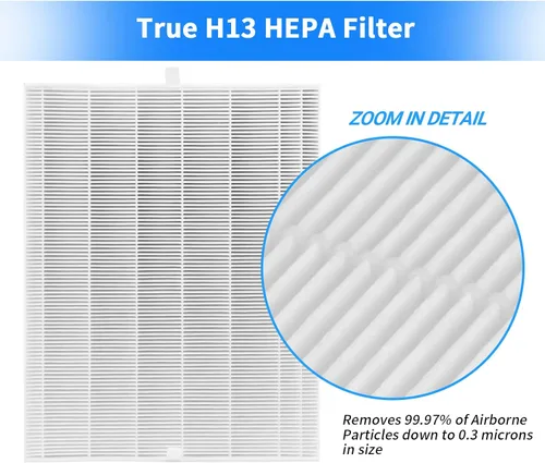 Miniatura 4 de 116130 Filtro de repuesto H compatible con purificador Winix 5500-2 y modelos AM80, 2 juegos incluyen 2 filtros + 2 filtros de carbón activado