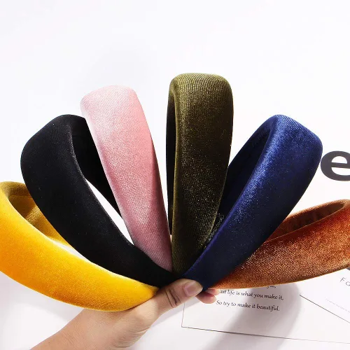 Miniatura 7 de Diademas para el cabello para mujer, 6 piezas de diademas para mujer, accesorios de moda, bandas acolchadas de terciopelo para la cabeza, lindas