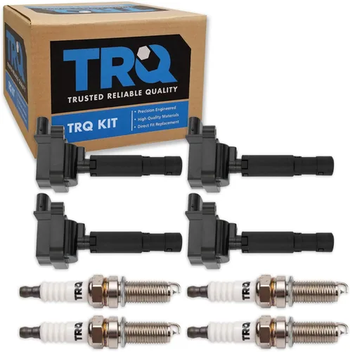 Kit de Bobina de Encendido y Bujía TRQ 8 Piezas Bujías de Iridio Compatibles con Mercedes-Benz C250 2012-2015 y SLK250 2012-2015
