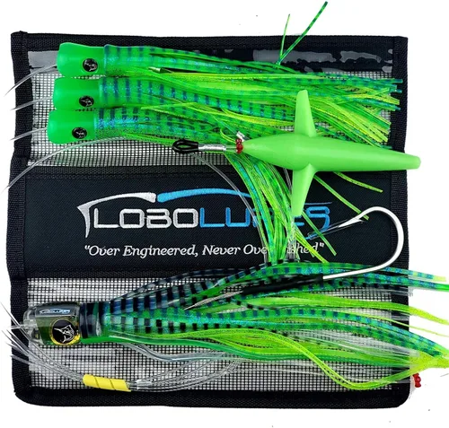 Miniatura 4 de Lobo Lures #200 Pelagic Magic Skipjack Hybrid Daisy Chain Marlin & Atún Trolling Señuelo Uretano Hecho en Estados Unidos