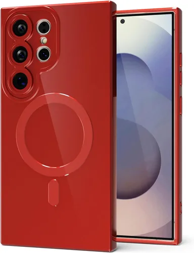 Miniatura 130 de Svanove para Samsung Galaxy S22 Funda de teléfono de silicona magnética, compatible con Magsafe, linda para mujeres, brillante color brillante, gel