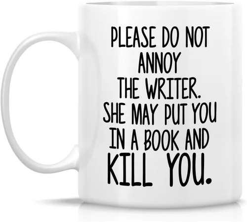 Miniatura 2 de Retreez Taza Divertida de Escritor Regalo Please Do Not Annoy The Writer Autor Literario Escritor de Novelas 11 Oz Tazas de Café de Cerámica