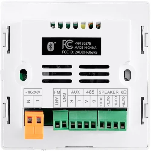 Miniatura 4 de Monoprice Amplificador de música de montaje en pared, 40 vatios, con pantalla táctil Bluetooth 4.1, nivel auxiliar de línea, radio FM y control