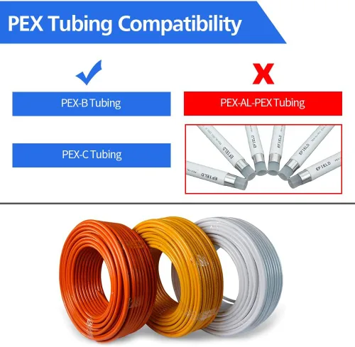 Miniatura 5 de 15 piezas de accesorios PEX de 1/2 pulgada, juego de acoplamientos rectos de codo TEE, combinación de accesorios de PEX de latón con Tees, codos