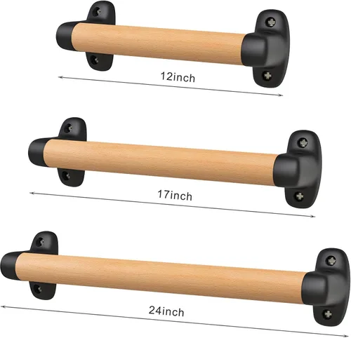 Miniatura 8 de SELEWARE Asa de seguridad para patio de recreo de 17 pulgadas, mango de madera para niños, asas de agarre para patio de juegos, casa de árbol