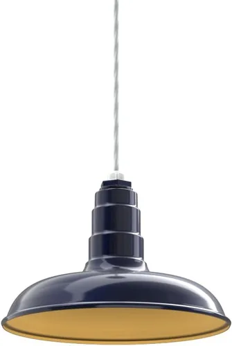 Miniatura 46 de Steel Lighting Co. Malibu - Lámpara colgante Montaje en techo Domo de 14 pulgadas vástago de 12 pulgadas Estilo de granja de acero Rojo