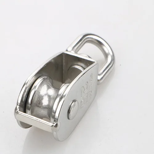 Miniatura 7 de Grúa de cuerda de alambre de acero inoxidable M25, bloque de polea doble, grúa de elevación, gancho giratorio de un solo bloque de polea, rueda