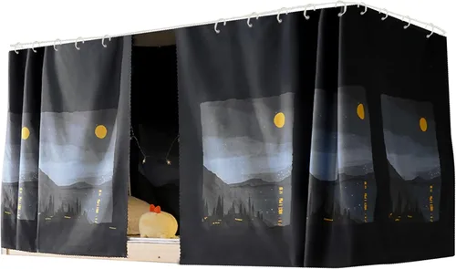 Miniatura 25 de Cortinas para litera individual y doble, cortinas de tienda de campaña para cama, tela a prueba de polvo, cortinas de privacidad para debajo