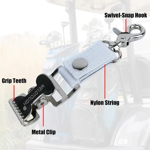 Miniatura 5 de MELOTOUGH Clip para guantes de golf, clips para cinturón con pinzas de cocodrilo para guantes de trabajo, guantes de construcción, accesorios