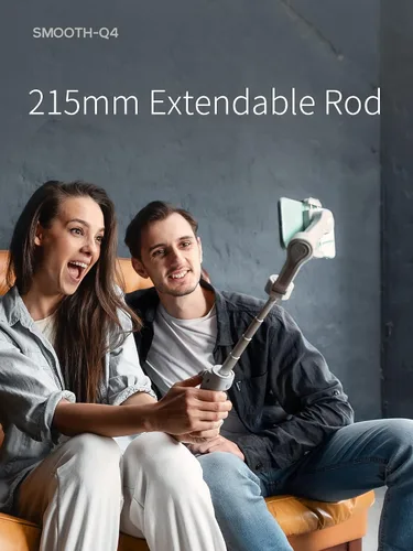 Miniatura 2 de ZHIYUN Smooth Q4 Combo cardán estabilizador, cardán de teléfono inteligente de 3 ejes, barra de extensión incorporada, plegable y portátil, cardán