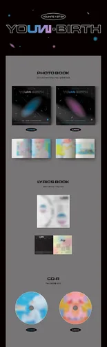 YOUNITE [ YOUNI-BIRTH ] 1st EP Album [ SET : KARMAN + AURORA Ver. ] incl. CD, Photo Book, Lyrics Book, Post Card, One of Nine Card & Photo Card