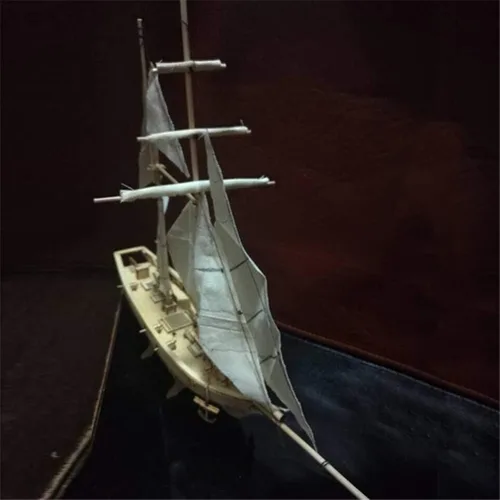 Miniatura 8 de PUZOU Modelo de velero de madera, kit de barco de vela de madera, kit de modelado de barcos de madera, modelo de barco de bricolaje, barcos de vela