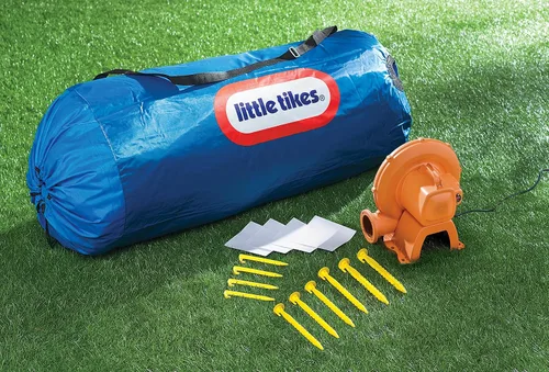 Miniatura 6 de Little Tikes Jump 'n Slide Bouncer Inflable Incluye Soplador de Servicio Pesado con GFCI, Estacas, Parches de Reparación y Bolsa de Almacenamiento