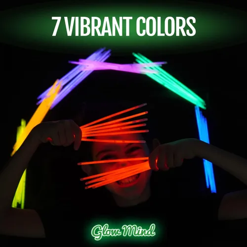 Miniatura 7 de 100 varillas luminosas ultra brillantes, paquete a granel para fiesta - Suministros para fiesta de Halloween que brillan en la oscuridad - Varillas