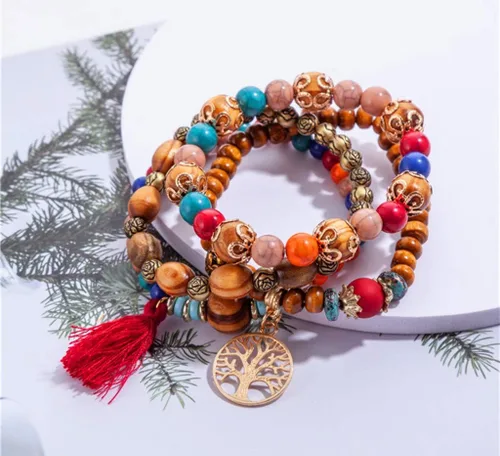 Miniatura 7 de ALIMITOPIA 50 dijes de árbol de la vida de aleación para manualidades, pulseras, collares, joyas, accesorios