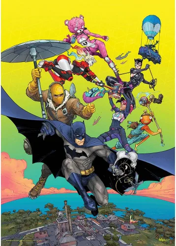 Miniatura 19 de MIGHTYPRINT DC Comics - Batman - Batman - Sunset City - Arte de pared duradero de 17 x 24 pulgadas, no hecho de papel, coleccionable con licencia