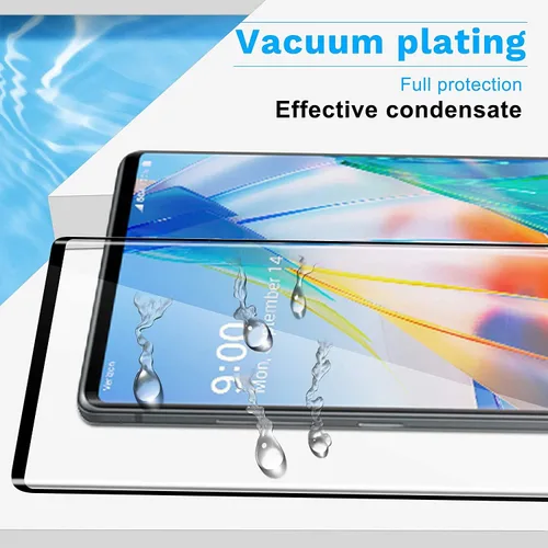 Miniatura 4 de Protector de pantalla curvo para LG Wing 5G 3D, [2 unidades] Cobertura completa HD transparente antiarañazos antihuellas, protector de pantalla