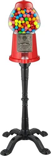 Great Northern máquina expendedora de golosinas y goma de mascar, de 15 in, con soporte de pie. ¡A todos les encanta la goma de mascar!, Máquina Rojo