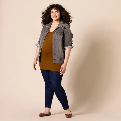 Miniatura 6 de Tienda Essentials Camiseta de maternidad para mujer, paquete de 2