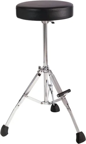 Miniatura 6 de Gibraltar GGS10T Taburete corto de 21 pulgadas con asiento redondo, trípode plegable con reposapiés