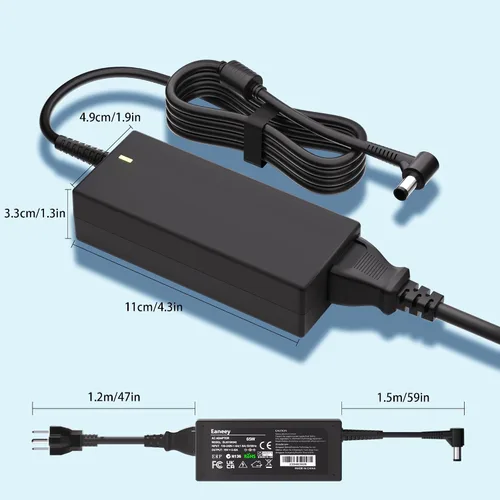 Miniatura 2 de Adaptador de 19 V compatible con monitor LG de 34 pulgadas, 32 pulgadas, 29 pulgadas, 27 pulgadas, 24 pulgadas, 23 pulgadas, 22 pulgadas, 20