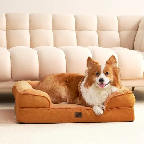 Miniatura 174 de EHEYCIGA – Cama ortopédica impermeable para perros pequeños, de espuma viscoelástica tipo caja de huevos, con bordes elevados y base antideslizante