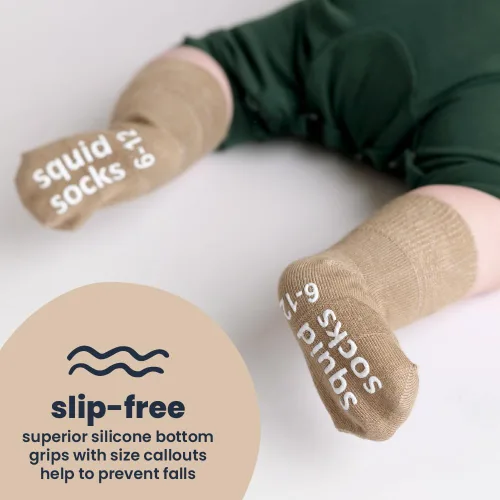 Miniatura 107 de squid socks Calcetines de viscosa de bambú 0-6M, 6-12M, 12-24M y 2T-3T Calcetines que se mantienen puestos