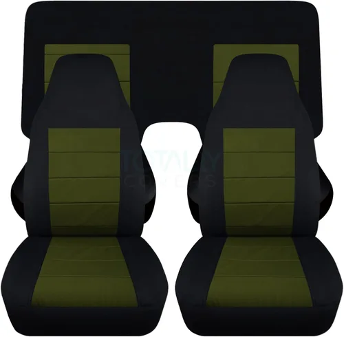 Miniatura 29 de Totally Covers Compatible con cubiertas de asiento para Chevy Camaro 1982-1992: Negro - Juego completo (23 colores) Cupé/Convertible Banco