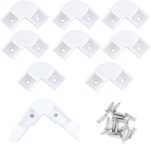 Miniatura 10 de Muzata Kit de conectores de esquina de 6 pares de conectores en forma de L para canal LED Muzata U1SW en forma de U de aluminio LED difusor canal