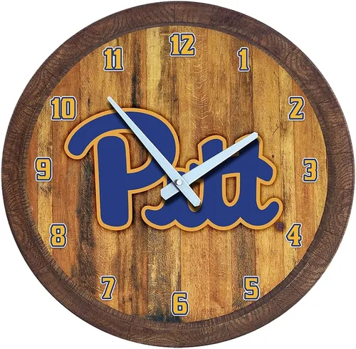 Miniatura 145 de The Fan-Brand NCAA Oklahoma Sooners: Reloj de pared con parte superior de barril de imitación para decoración de bar, decoración de fiesta