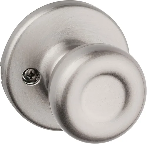 Miniatura 10 de Kwikset Tylo Pomo de Puerta Ficticio, Manija de Una Sola Cara para Armarios, Puertas Dobles Francesas y Despensa, Pomo de Puerta Interior de Latón
