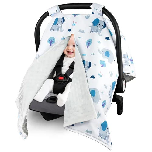 Metplus Funda para asiento de coche 2 en 1 para bebé, toldo para asiento de coche para bebés, funda de lactancia multiusos para mamá, fundas para
