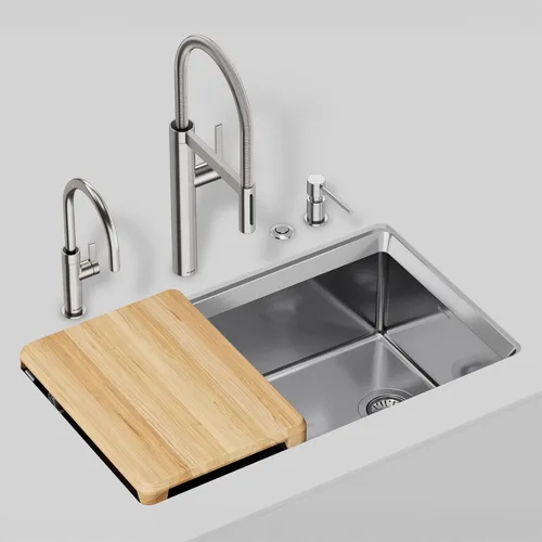 Miniatura 6 de BLANCO, LATO - Dispensador de jabón de cocina de cromo pulido, 10 onzas