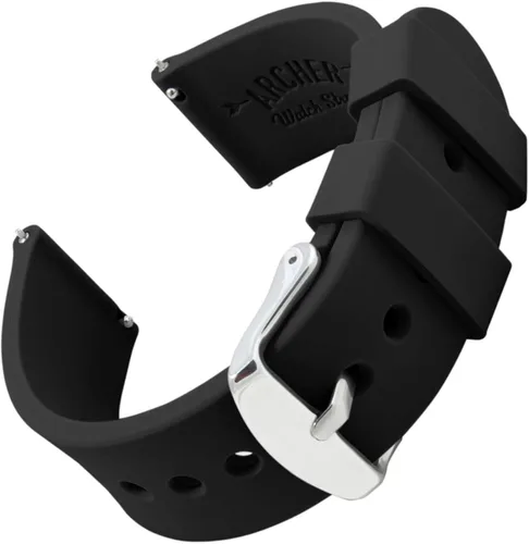 Archer Watch Straps - Correas de repuesto para reloj de liberación rápida, correas de silicona y caucho blando, varios colores