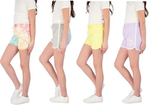 Miniatura 3 de Sweet Butterfly - 4 pantalones cortos deportivos para niñas, pantalones cortos de yoga con delfín, ropa de entrenamiento para niñas