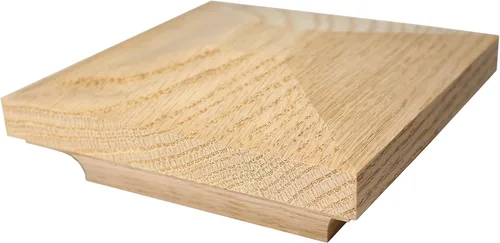 Miniatura 2 de 930 - Flat Peak Newel Cap - para usar con postes Newel de 3" (roble rojo)