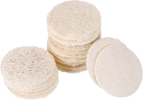 50 almohadillas faciales de lufa, exfoliantes, removedor de maquillaje, reutilizables, suaves, para el cuidado de la piel facial, almohadillas de